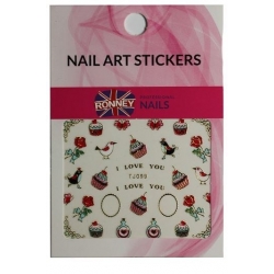 RONNEY - Naklejki wodne na paznokcie NAILART